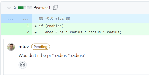 Example of code review